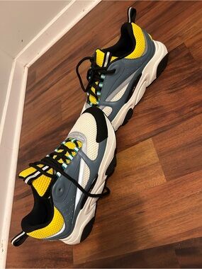 Dior B22 Men's Yellow, Gray and Black Chunky Sneakers